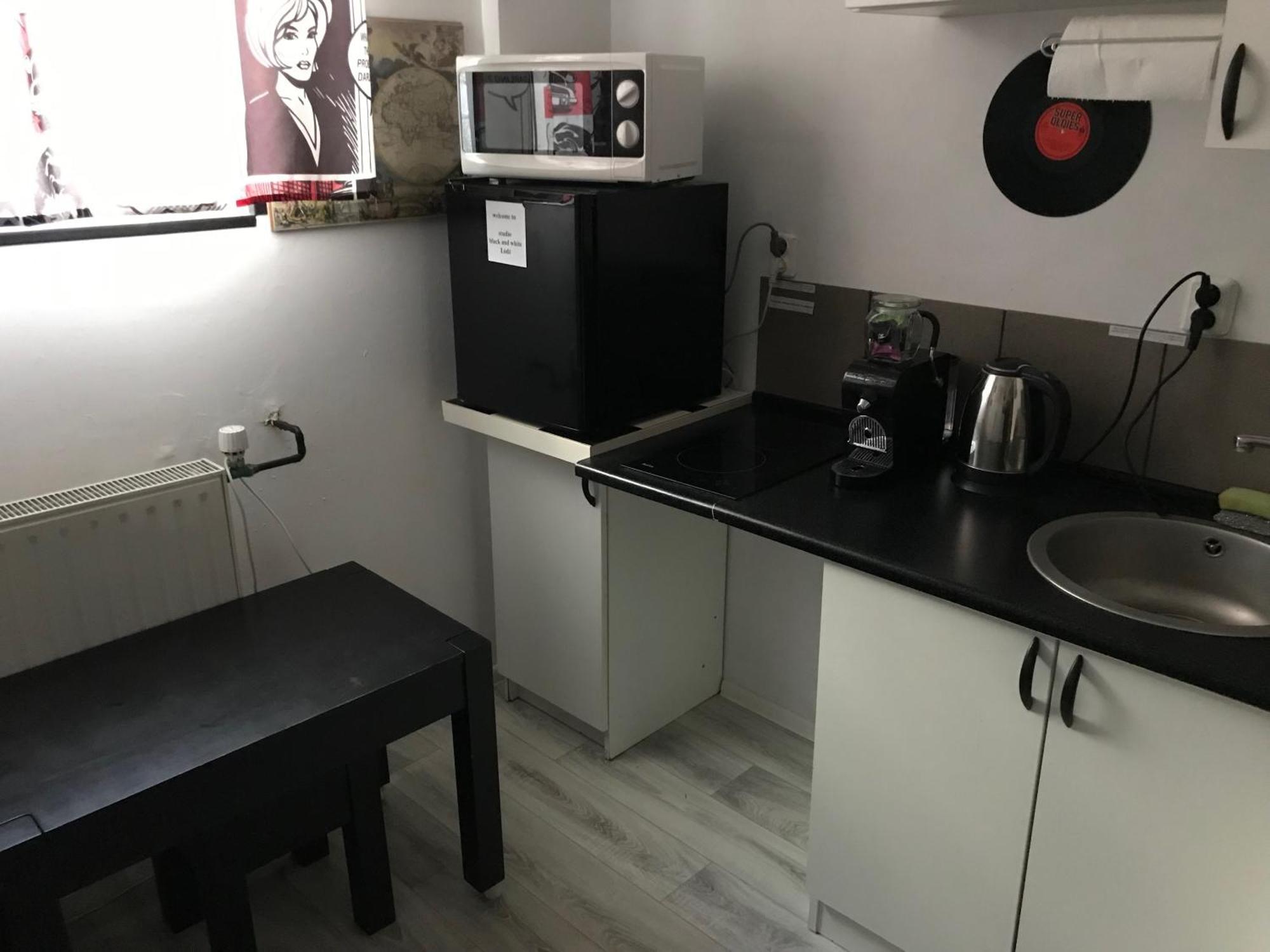 Studio Black And White Apartment Lodź Bagian luar foto